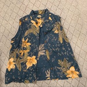 Vintage Tommy Bahama Collared Tank - L